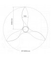 Ventilador KOTA Blanco DC 15W 1534Lm 3 Aspas Haya CCT