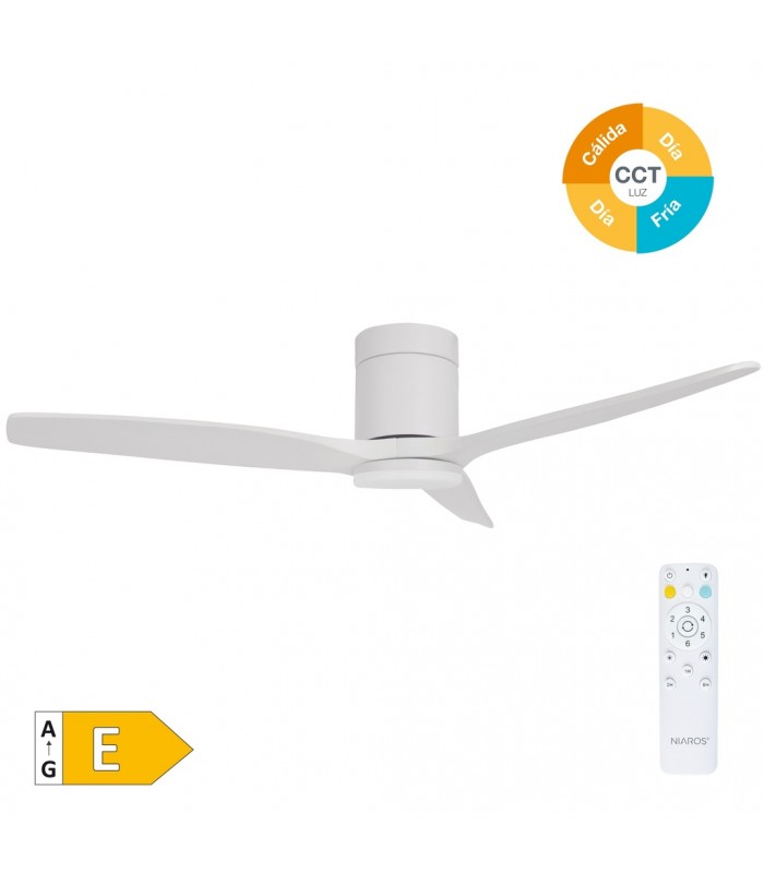 Ventilador KASAMA APP Blanco DC 15W 1534Lm 3 Aspas Blanco CCT