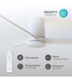 Ventilador KASAMA APP Blanco DC 15W 1534Lm 3 Aspas Blanco CCT