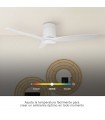 Ventilador KASAMA APP Blanco DC 15W 1534Lm 3 Aspas Blanco CCT