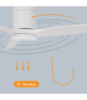 Ventilador KASAMA APP Blanco DC 15W 1534Lm 3 Aspas Blanco CCT