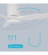 Ventilador KASAMA APP Blanco DC 15W 1534Lm 3 Aspas Blanco CCT