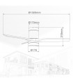 Ventilador KASAMA APP Blanco DC 15W 1534Lm 3 Aspas Blanco CCT