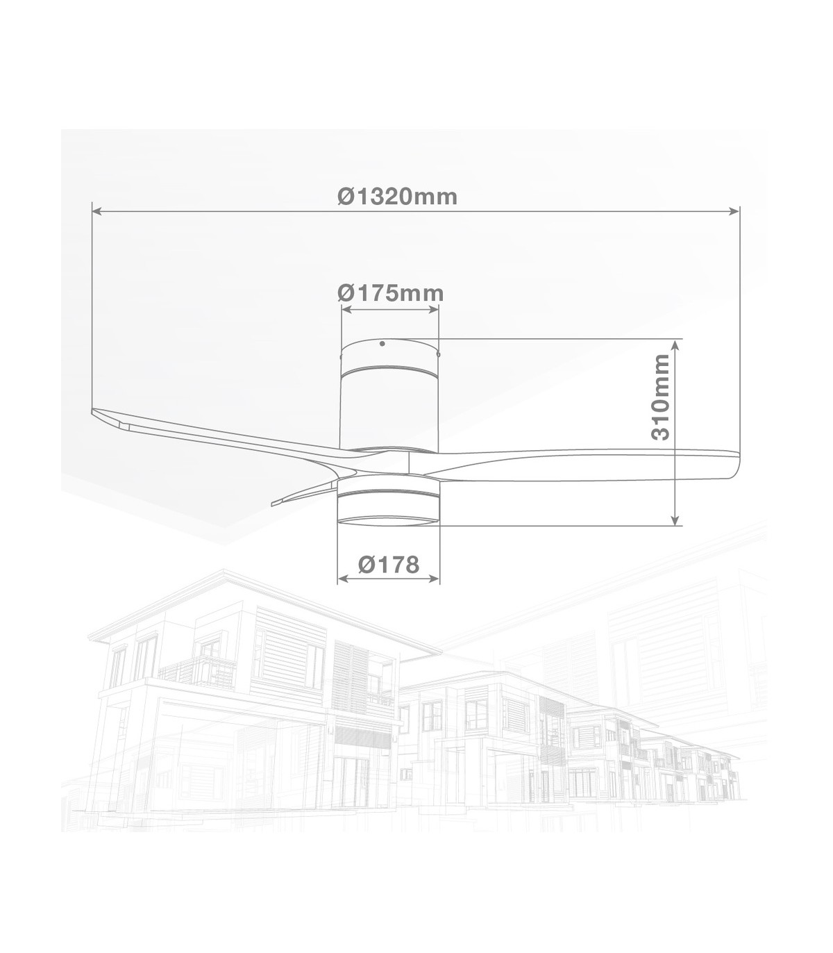 Ventilador KASAMA APP Blanco DC 15W 1534Lm 3 Aspas Blanco CCT