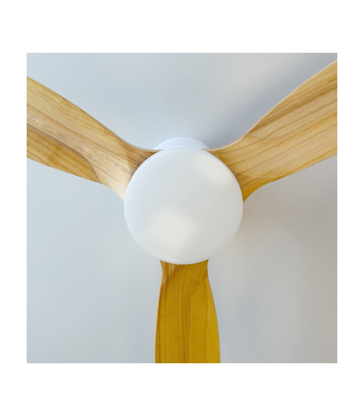 Ventilador KASAMA APP Blanco DC 15W 1534Lm 3 Aspas Haya CCT
