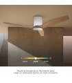 Ventilador KASAMA APP Blanco DC 15W 1534Lm 3 Aspas Haya CCT