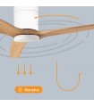 Ventilador KASAMA APP Blanco DC 15W 1534Lm 3 Aspas Haya CCT