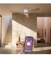 Ventilador KASAMA APP Blanco DC 15W 1534Lm 3 Aspas Haya CCT