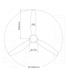 Ventilador KASAMA APP Blanco DC 15W 1534Lm 3 Aspas Haya CCT
