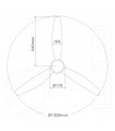 Ventilador KASAMA APP Blanco DC 15W 1534Lm 3 Aspas Haya CCT