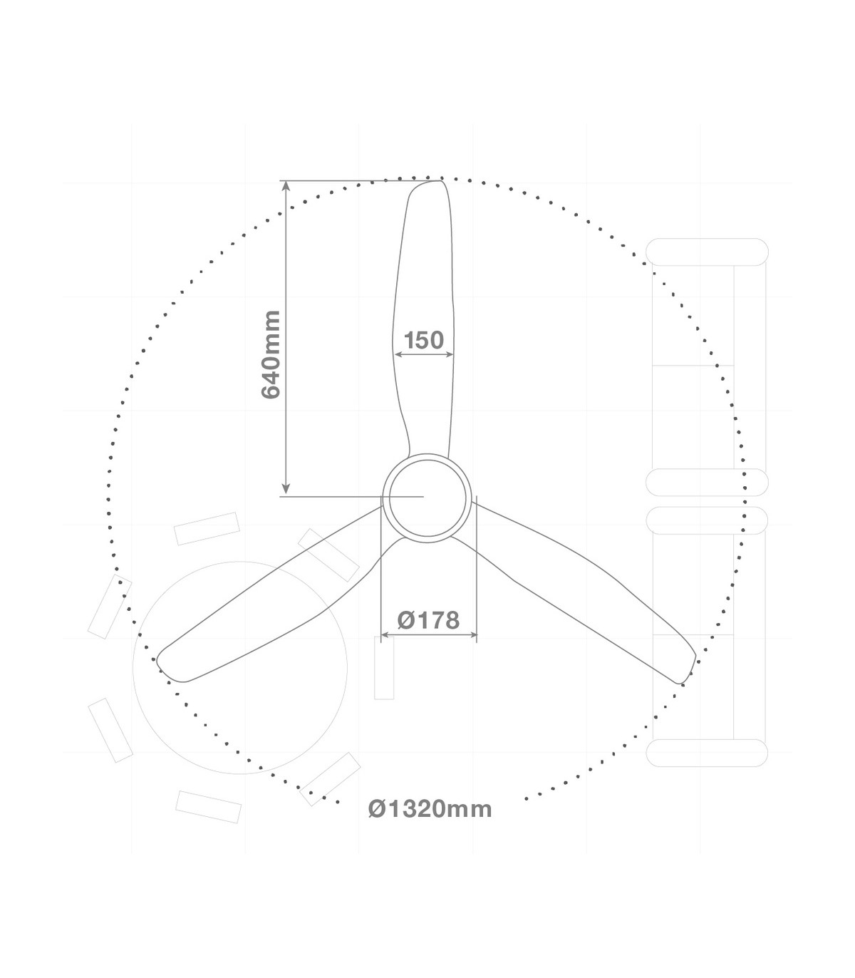 Ventilador KASAMA APP Blanco DC 15W 1534Lm 3 Aspas Haya CCT