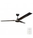 Ventilador De Techo Saltok Negro AC Sin Luz 3 Aspas 142D