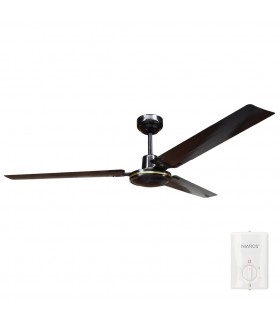 Ventilador De Techo Saltok Negro AC Sin Luz 3 Aspas 142D