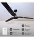 Ventilador De Techo Saltok Negro AC Sin Luz 3 Aspas 142D