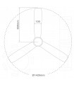 Ventilador De Techo Saltok Negro AC Sin Luz 3 Aspas 142D