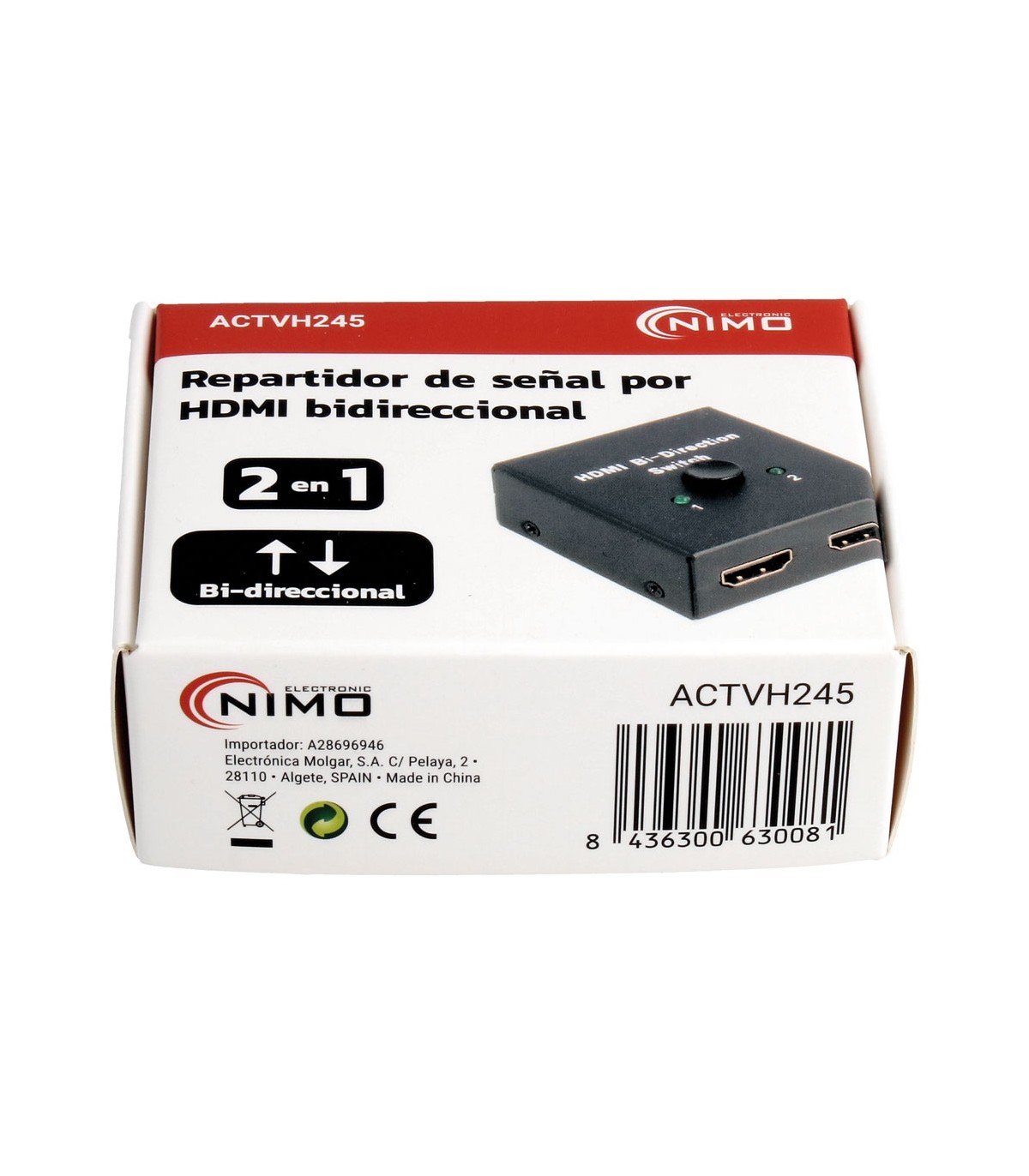 Repartidor de señal por HDMI bidireccional