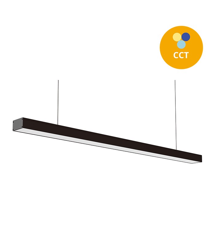 Barra Colgante/Superficie LineX OFFICE 80W 6400Lm Negro CCT