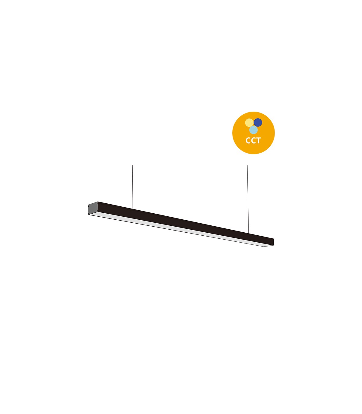 Barra Colgante/Superficie LineX OFFICE 80W 6400Lm Negro CCT