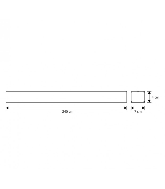 Barra Colgante/Superficie LineX OFFICE 80W 6400Lm Negro CCT