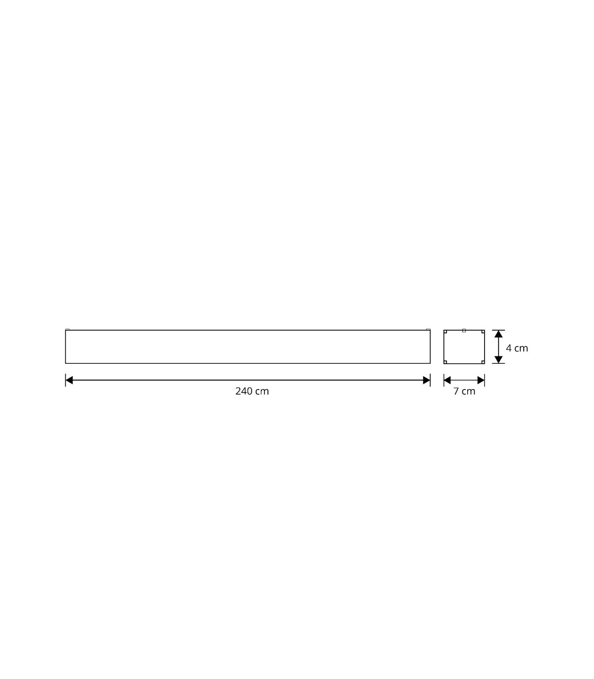 Barra Colgante/Superficie LineX OFFICE 80W 6400Lm Negro CCT