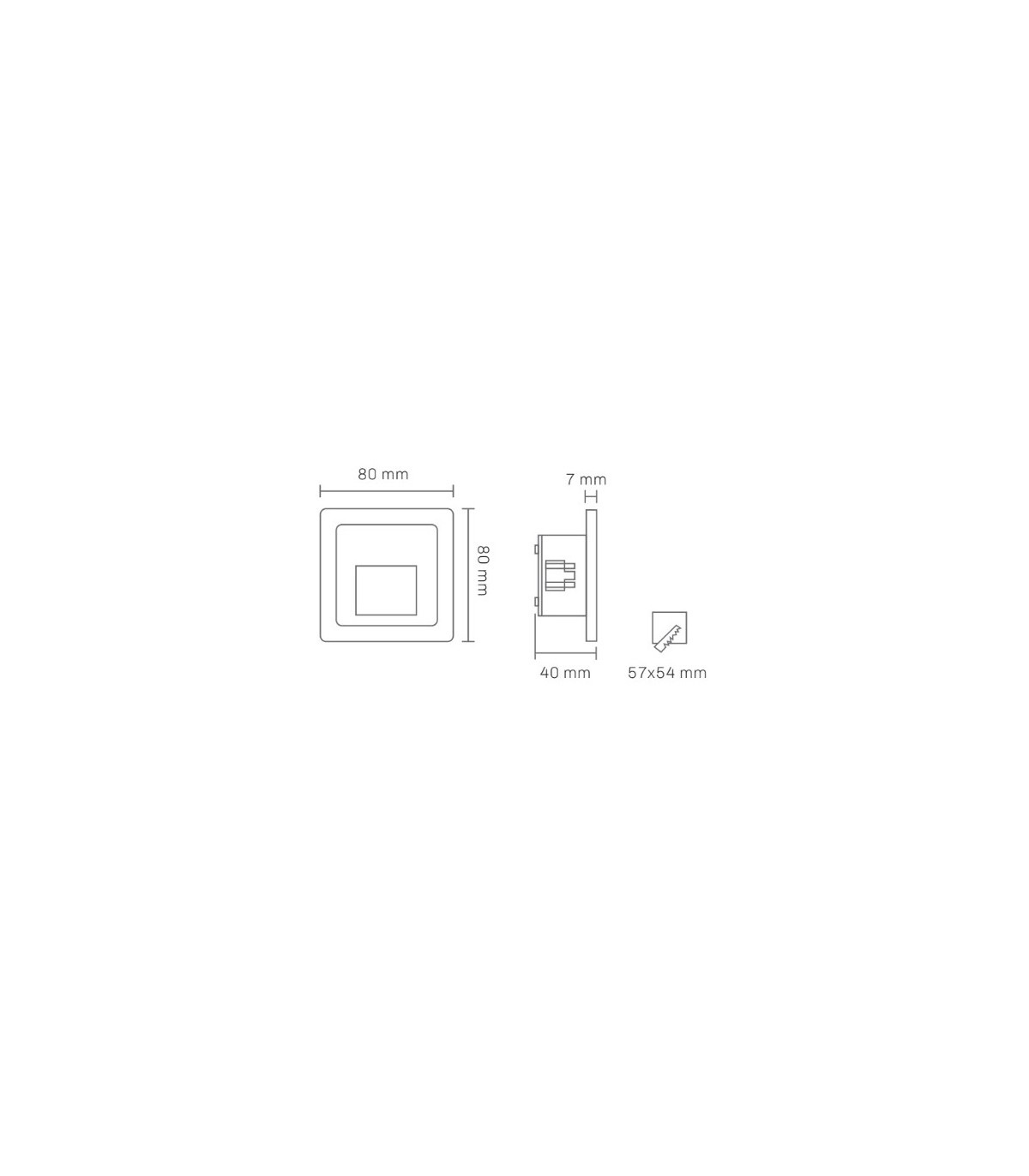 Baliza Led De Empotrar INCA 2W 180LM IP65 Negro