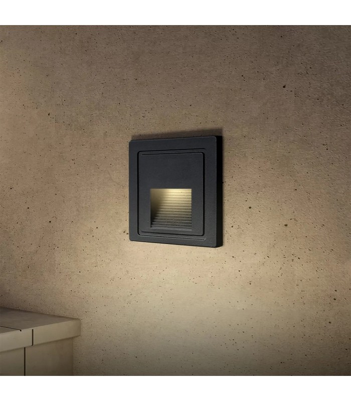 Baliza Led De Empotrar INCA 2W 180LM IP65 Negro