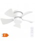 Ventilador ORISTAN Blanco DC 10W 1400Lm 5 Aspas Blanco CCT