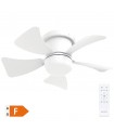 Ventilador ORISTAN Blanco DC 10W 1400Lm 5 Aspas Blanco CCT