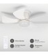 Ventilador ORISTAN Blanco DC 10W 1400Lm 5 Aspas Blanco CCT