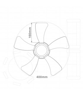 Ventilador ORISTAN Blanco DC 10W 1400Lm 5 Aspas Blanco CCT