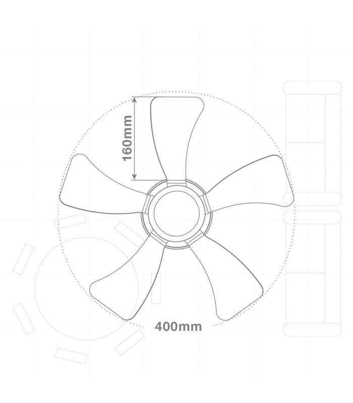 Ventilador ORISTAN Blanco DC 10W 1400Lm 5 Aspas Blanco CCT