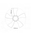 Ventilador ORISTAN Blanco DC 10W 1400Lm 5 Aspas Blanco CCT