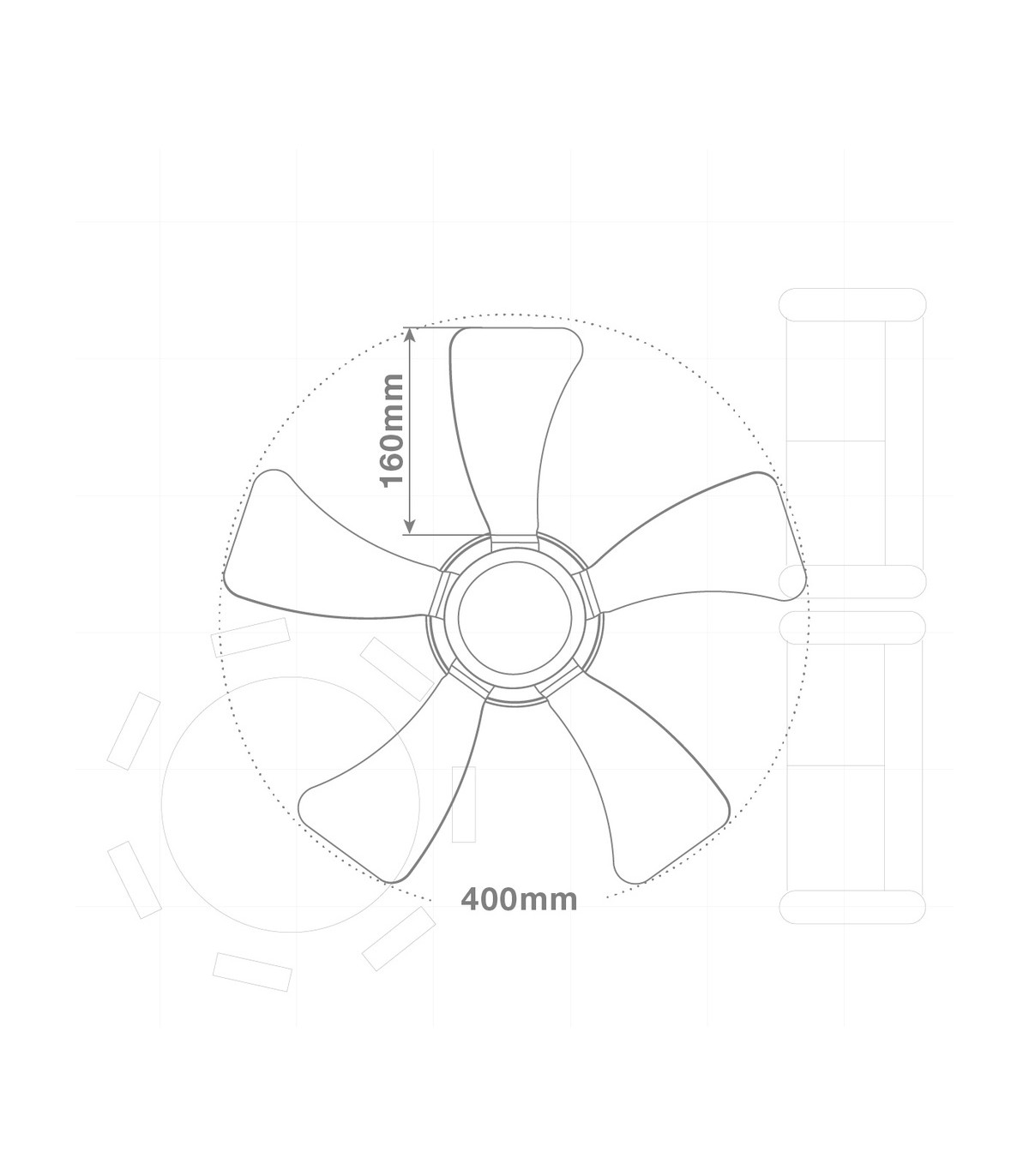 Ventilador ORISTAN Blanco DC 10W 1400Lm 5 Aspas Blanco CCT