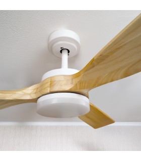 Ventilador CEFALU Blanco DC 15W 1534Lm 3 Aspas Haya CCT