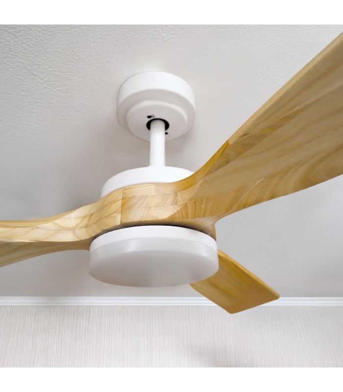 Ventilador CEFALU Blanco DC 15W 1534Lm 3 Aspas Haya CCT