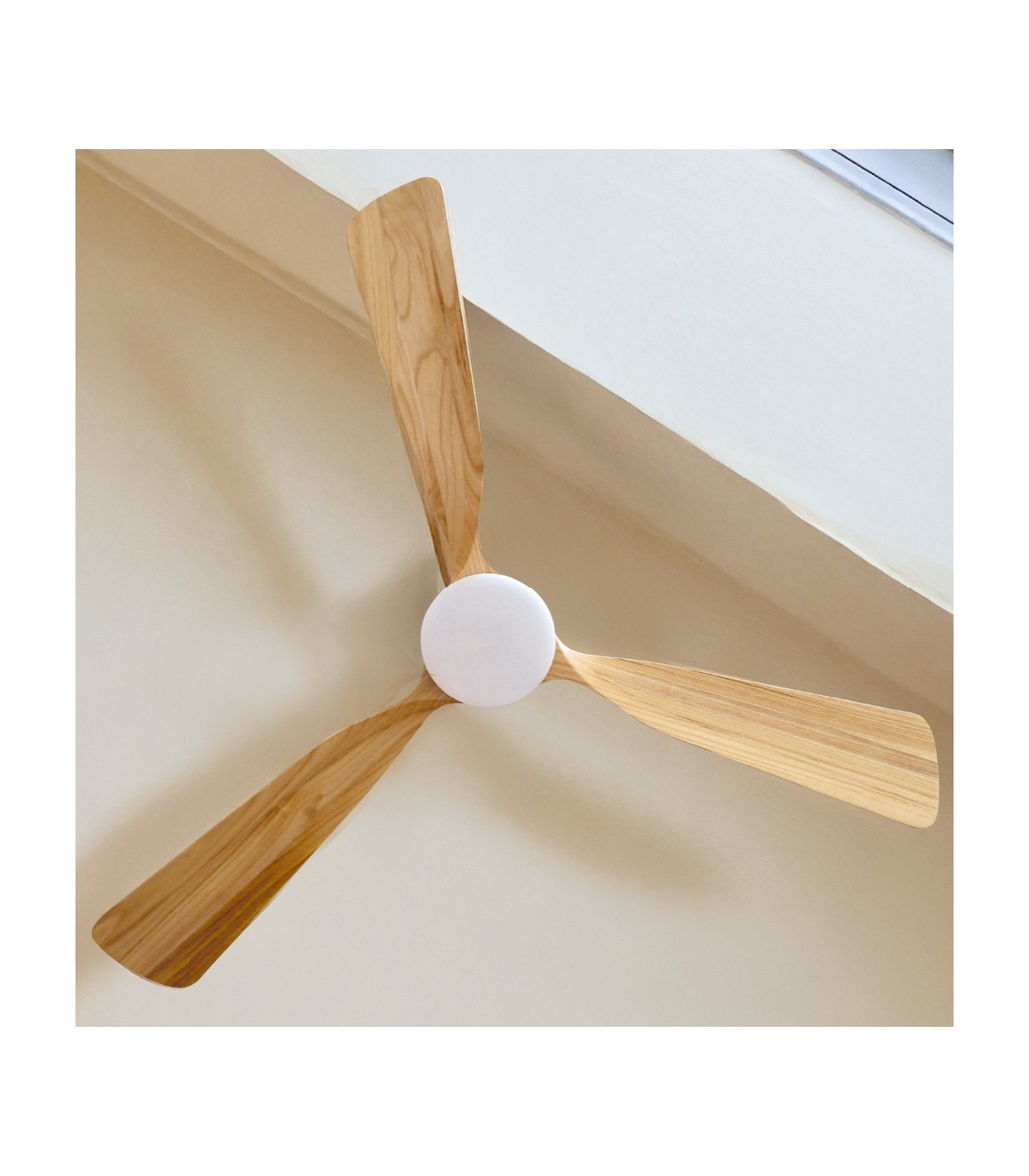 Ventilador CEFALU Blanco DC 15W 1534Lm 3 Aspas Haya CCT
