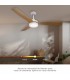 Ventilador CEFALU Blanco DC 15W 1534Lm 3 Aspas Haya CCT