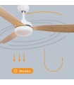 Ventilador CEFALU Blanco DC 15W 1534Lm 3 Aspas Haya CCT