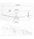 Ventilador CEFALU Blanco DC 15W 1534Lm 3 Aspas Haya CCT