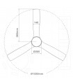 Ventilador CEFALU Blanco DC 15W 1534Lm 3 Aspas Haya CCT