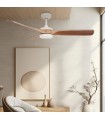 Ventilador MISSTRETA Blanco DC 15W 1534Lm 3 Aspas Madera CCT