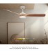Ventilador MISSTRETA Blanco DC 15W 1534Lm 3 Aspas Madera CCT
