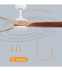 Ventilador MISSTRETA Blanco DC 15W 1534Lm 3 Aspas Madera CCT