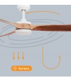 Ventilador MISSTRETA Blanco DC 15W 1534Lm 3 Aspas Madera CCT