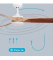 Ventilador MISSTRETA Blanco DC 15W 1534Lm 3 Aspas Madera CCT