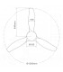 Ventilador MISSTRETA Blanco DC 15W 1534Lm 3 Aspas Madera CCT
