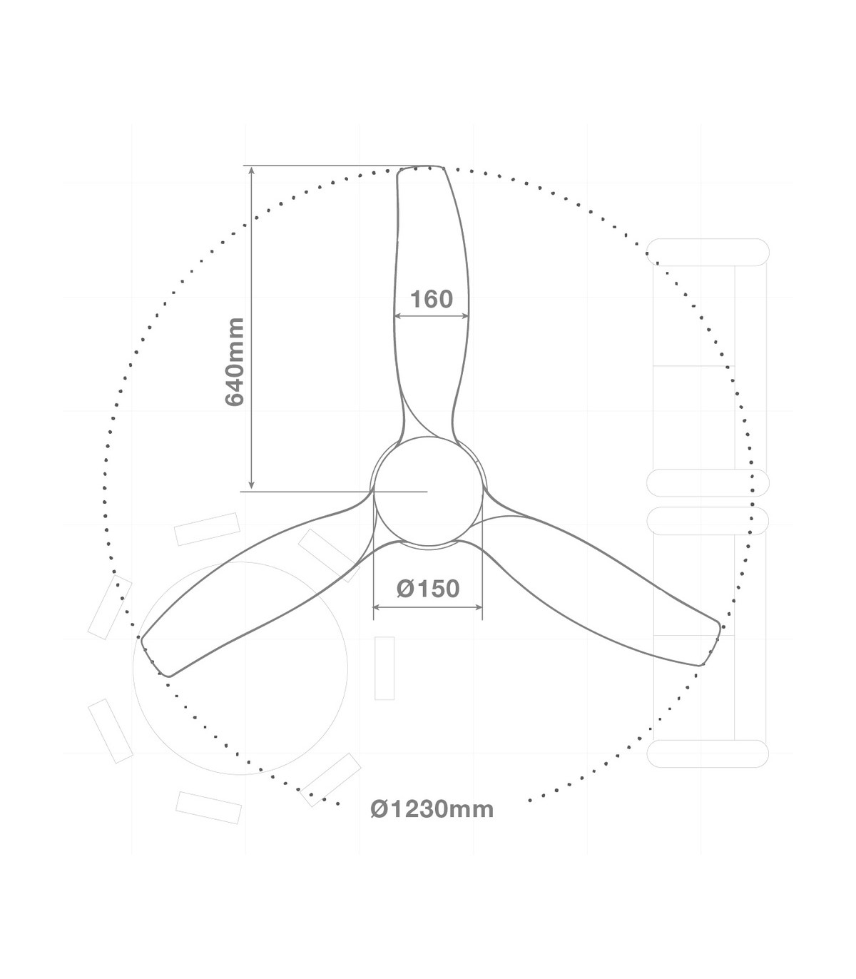Ventilador MISSTRETA Blanco DC 15W 1534Lm 3 Aspas Madera CCT