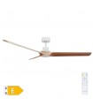 Ventilador FRATELLO Blanco DC 15W 1534Lm 3 Aspas Madera CCT