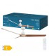 Ventilador FRATELLO Blanco DC 15W 1534Lm 3 Aspas Madera CCT