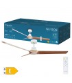 Ventilador FRATELLO Blanco DC 15W 1534Lm 3 Aspas Madera CCT